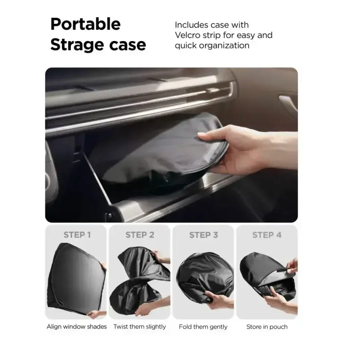 SPIGEN UO260 UNIVERSAL CAR FRONT WINDSHIELD SUNSHADE S BLACK Foto 10
