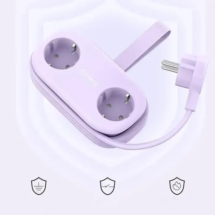Orico AP3 65W GaN 6in1 Power Strip 2x AC + 2x USB-A + 2x USB-C - Purple Фото 3