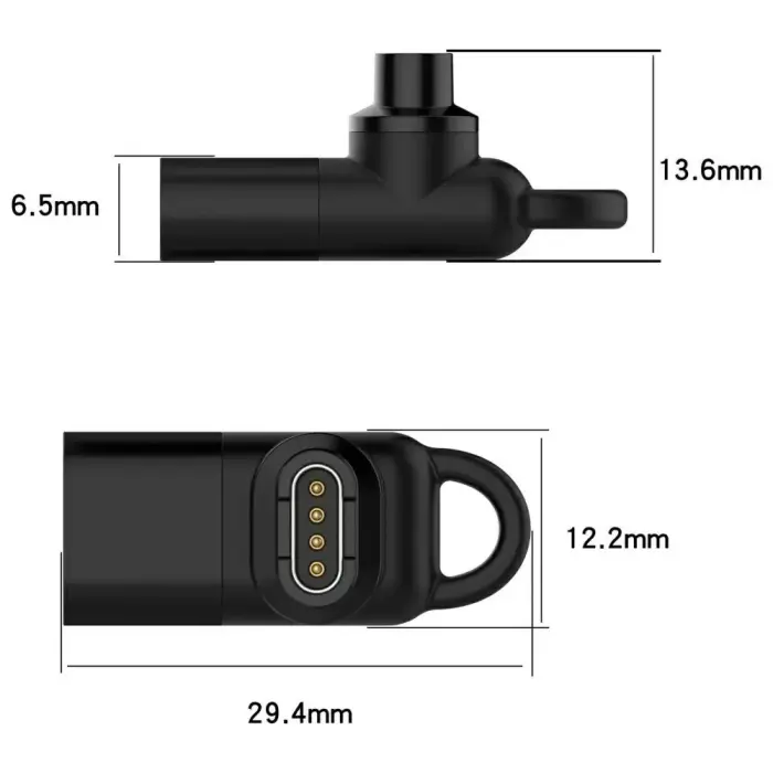 Adapter USB-C Beline do ładowania         zegarków Garmin czarny Photo 4