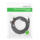UGREEN AV102 2x RCA cable (Cinch) jack 3.5 mm 0,25m (black) Photo 4