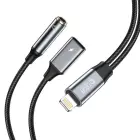 Tech-Protect UltraBoost Lightning (male) | 3.5mm mini jack (female) - Lightning (female) cable - black Photo 1