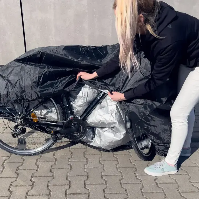 Waterproof grill cover, bicycle cover, bike cover, garden furniture cover, XXL cover, black Foto 13