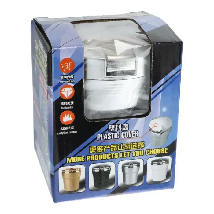 Car ashtray CHROM silver Foto 3