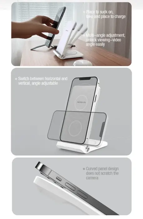 Nillkin PowerTrio 3in1 Wireless Charger for Apple Watch White (MFI) Фото 5