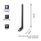 Qoltec Wireless adapter WiFi USB with antenna | standard N Фото 2
