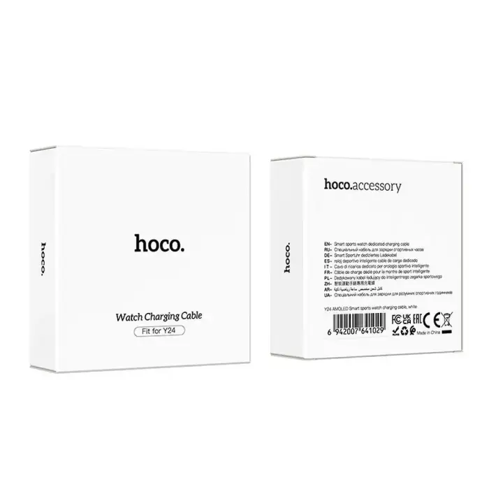 Charging cable for smartwatch Hoco 0,6 m Y24 white Foto 4