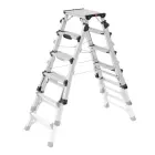 Telescopic ladder Master DTL100 / aluminum / 2x4 - 2x6 steps Photo 11