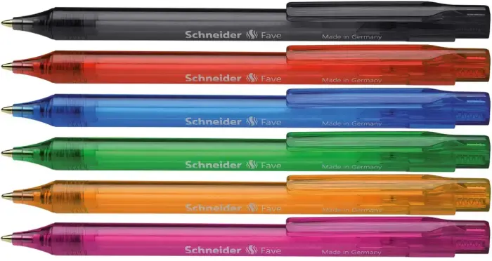 Lodīšu pildspalva SCHNEIDER FAVE 1.0 mm assorti korpuss zila tinte Foto 3