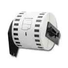 Qoltec Tape for BROTHER DK-22205 | 62mm x 30.48m | White / Black overprint | Roller with handle Photo 3
