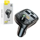 Blavec FM Transmitter Flash TR-06 MP3, Bluetooth - 2xUSB + Type C - PD 30W (TFMFTR06-B) black Фото 1