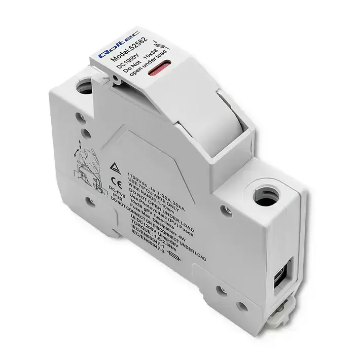 Qoltec Fuse base with diode + DC fuse| 1P|1000V |30A |10x38 |solar Фото 8