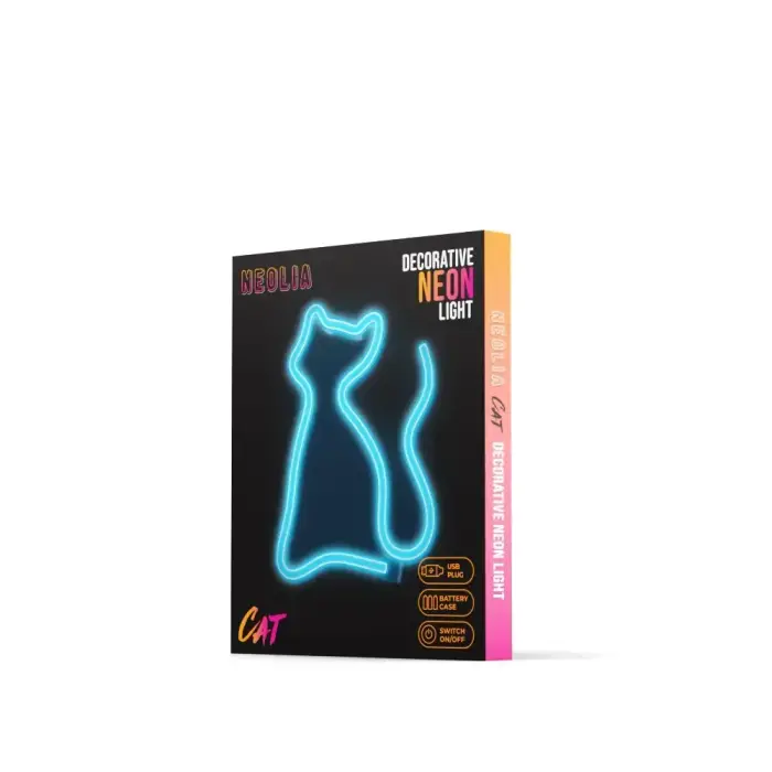 Neon LED Light CAT turquoise NNE24 Neolia Фото 9