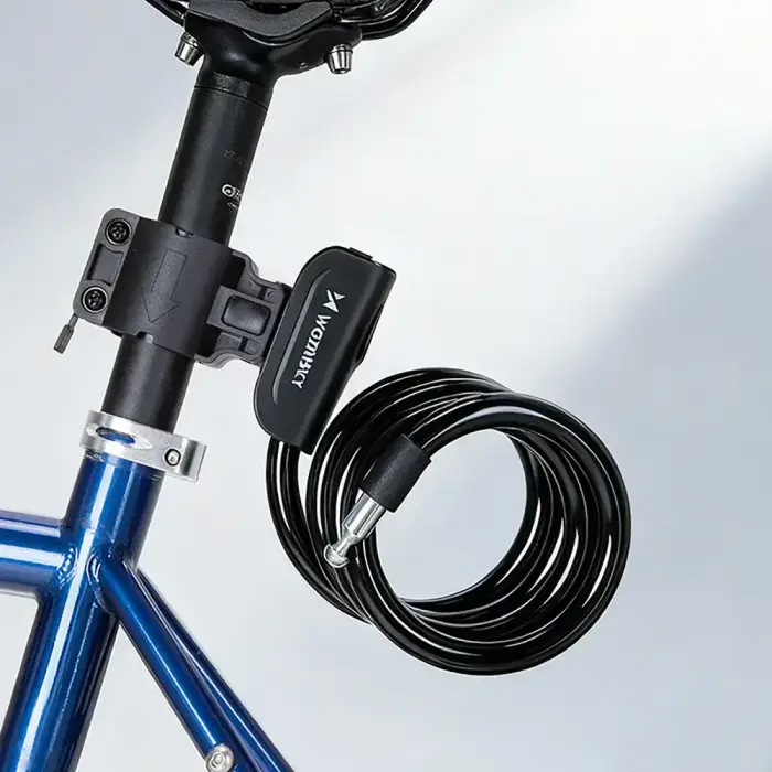 Wozinsky WPB-01R Portable Bike Lock with Anti-Theft Cable and 2 Keys for Electric Bikes and Motorcycles - Black Фото 9
