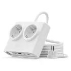 Orico PDC25 25W 6in1 Power Strip 2x AC + 2x USB-A + 2x USB-C - White Foto 1