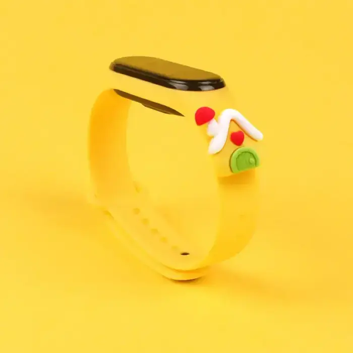Strap Xmas for Xiaomi Mi Band 3 / 4 Christmas Silicone Strap Bracelet with House - Yellow Foto 2
