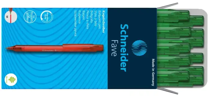 Lodīšu pildspalva SCHNEIDER FAVE 1.0mm, zaļa Фото 3