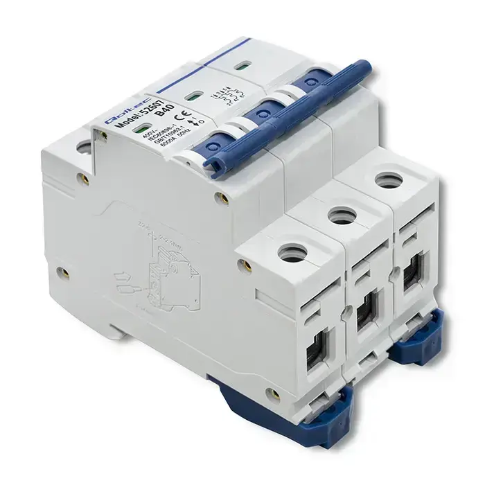 Qoltec Overcurrent Circuit Breaker B40| Fuse | AC | 40A | 3P Photo 9