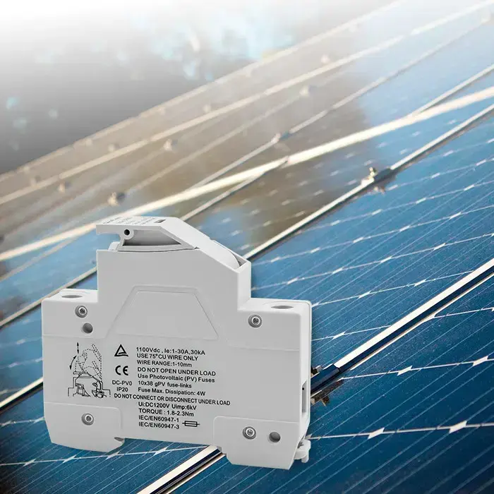 Qoltec Fuse base with diode + DC fuse| 1P|1000V |30A |10x38 |solar Фото 6