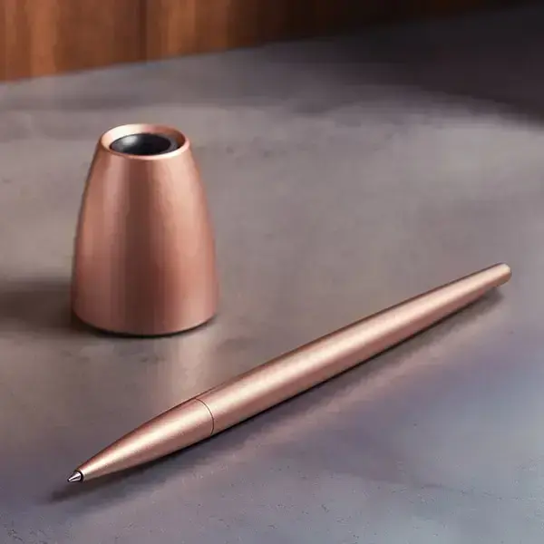 Lexon Scribalu Pen with Base soft gold LS64P1 Photo 5