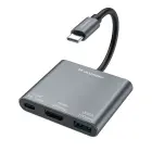 Hub Wozinsky WHCH-01 USB-C PD 100W HDMI 4K@30Hz USB-A 10Gbps - gray Фото 1