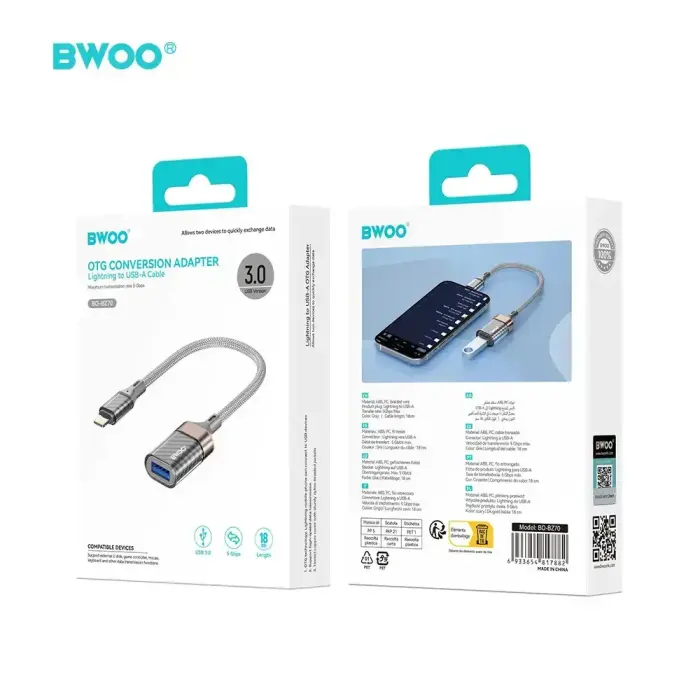 BWOO Adapter Lightning to USB BZ70 Фото 5