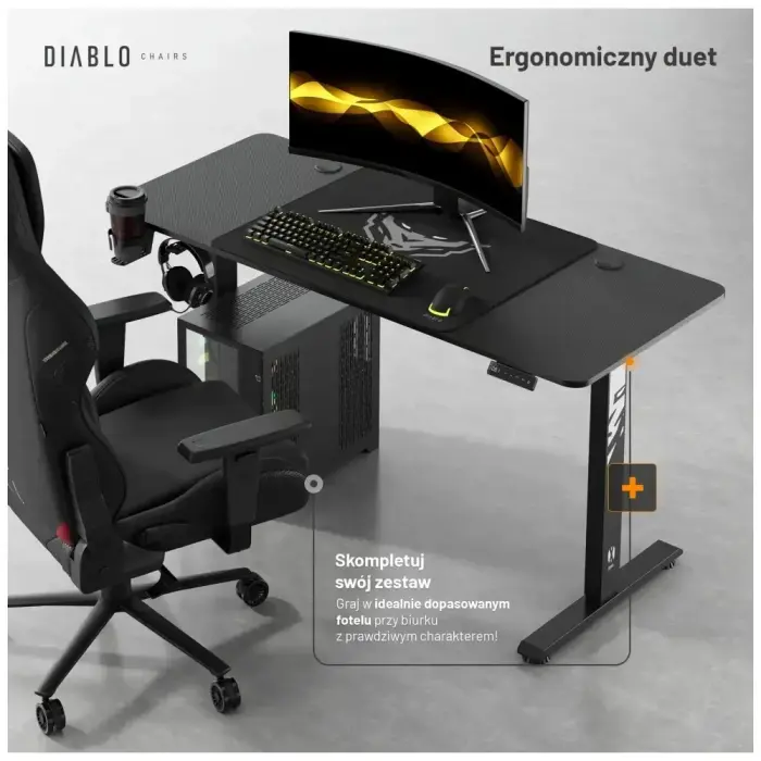 Desk with height adjustment Diablo Chairs X-TENSIO 1400 black Фото 11