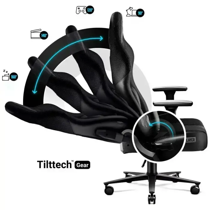 Gaming chair Diablo Chairs X-Player 2.0 Normal Size black Foto 6