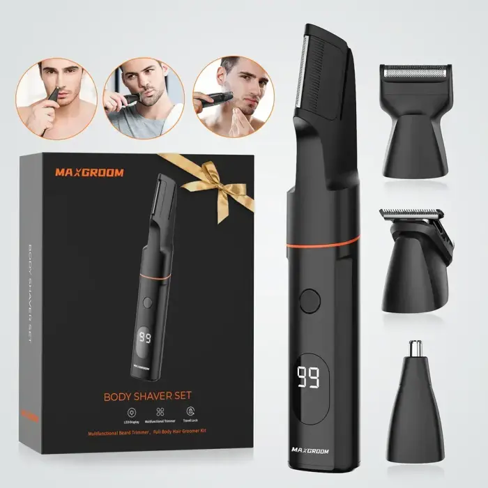 MAXGROOM LK-881 multifunctional trimmer with replaceable tips - black Foto 3