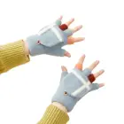 Women's/children's winter telephone gloves - blue Фото 1