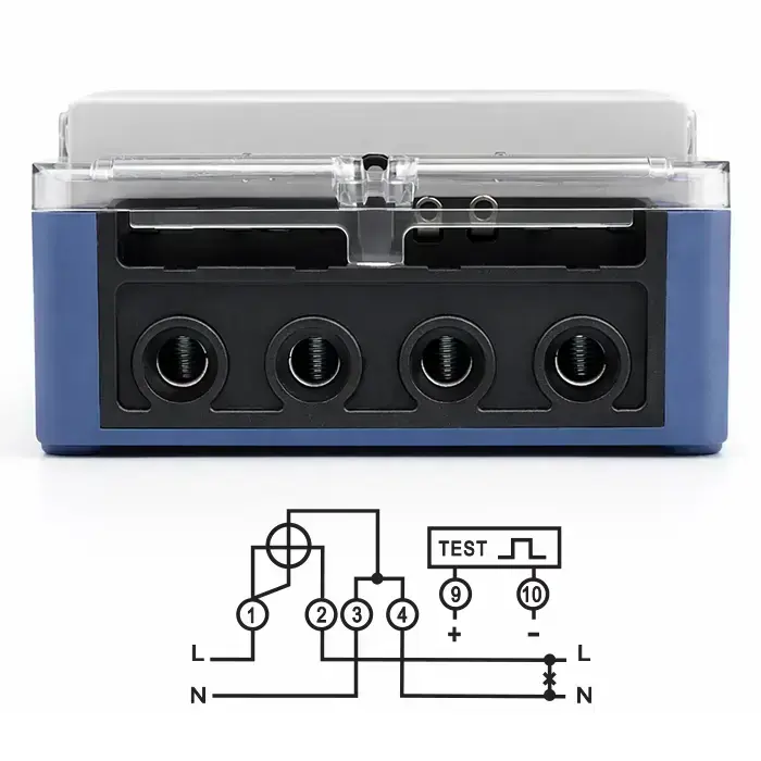 Qoltec Single-phase electronic meter | Energy consumption meter | 230V | 5(60)A | LCD Foto 3