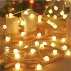 LED GARLAND 1,5M  (10 LED LAMPS) USB BALCONY BALLS WARM WHITE Фото 4