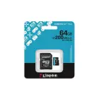 Kingston memory card 64GB microSDXC Canvas Go Plus Gen4 200MB/s A2 U3 V30 + adapter Фото 5