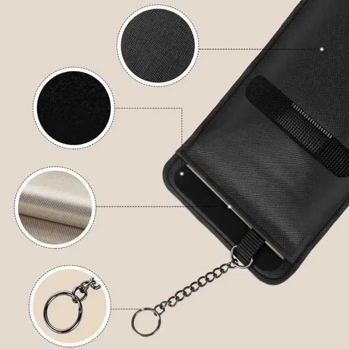 KLATKA FARADAYA TECH-PROTECT KLR400 POUCH KEYLESS RFID SIGNAL BLOCKER CASE BLACK/BLACK Foto 5