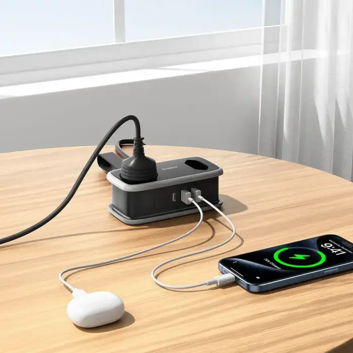 Orico AP3 65W GaN 6in1 Power Strip 2x AC + 2x USB-A + 2x USB-C - Black Foto 10