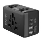 Blitzwolf BW-TA1 4-in-1 Travel Adapter 2xUSB + C + PD 20W Фото 1