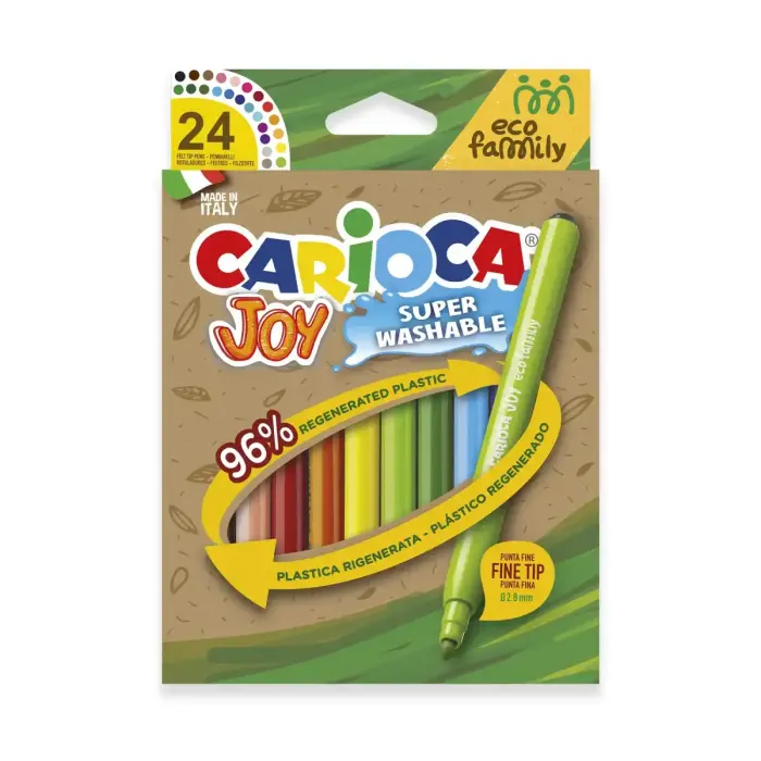 Flomasteri CARIOCA JOY ECOFAMILY, 24gab Foto 2