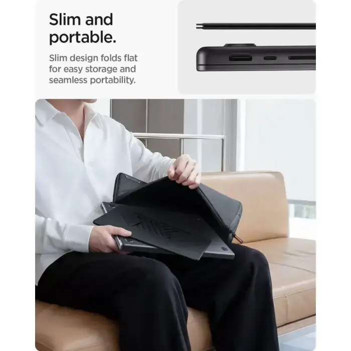 SPIGEN LD201-S6 SLIMFOLD LAPTOP STAND SPACE GREY Фото 11