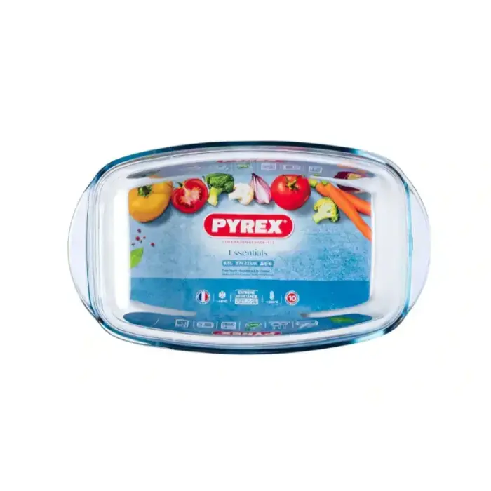 Glass container with lid 6.5L rectangular Essentials 36x22x15cm Photo 2