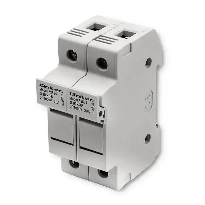 Qoltec Fuse base + DC fuse |2P |1000V |30A |10x38 |solar Foto 11