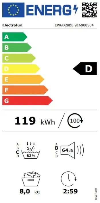 Electrolux veļas žāvētājs, 8kg Foto 2