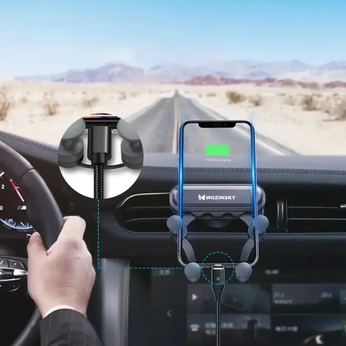Wozinsky Gravity Car Mount Phone Holder for Air Outlet black (WCH-05) Фото 10