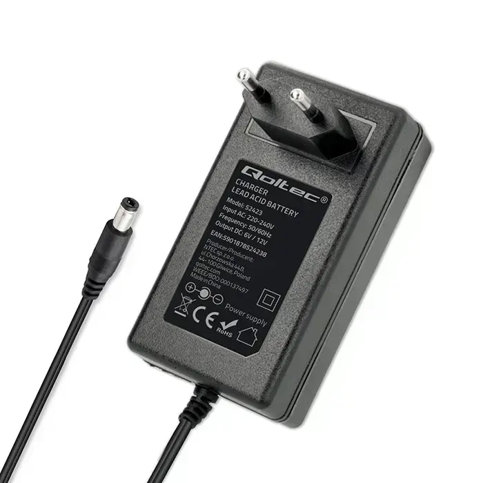 Qoltec Automatic charger for AGM GEL STD 6V 12V battery | 1.5A | Rectifier with LED indicator Foto 12