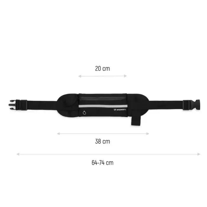 Wozinsky expandable running belt black (WRBBK1) Foto 3