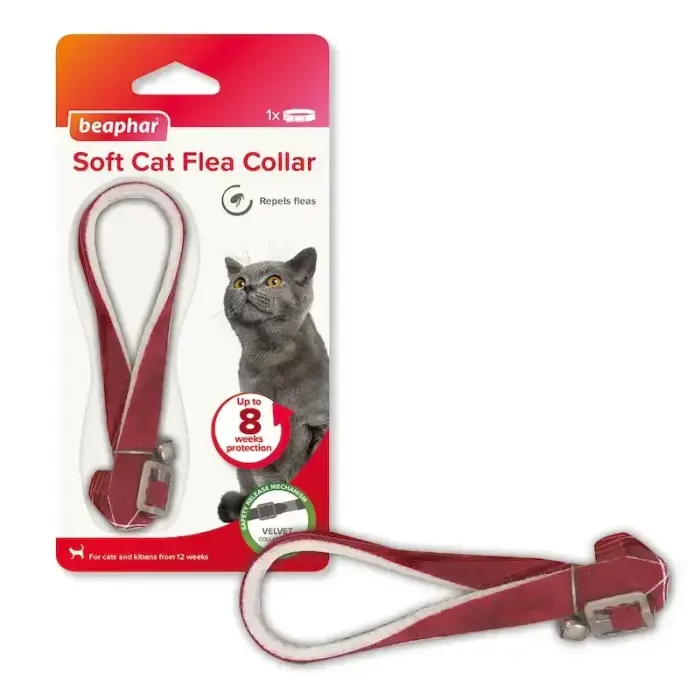 Pretblusu kaklasiksna kaķiem - Beaphar Soft Collars Cats Velvet Foto 2