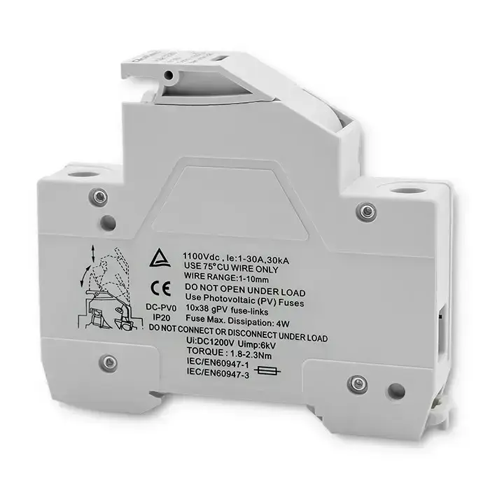 Qoltec Fuse base with diode + DC fuse| 1P|1000V |30A |10x38 |solar Фото 14