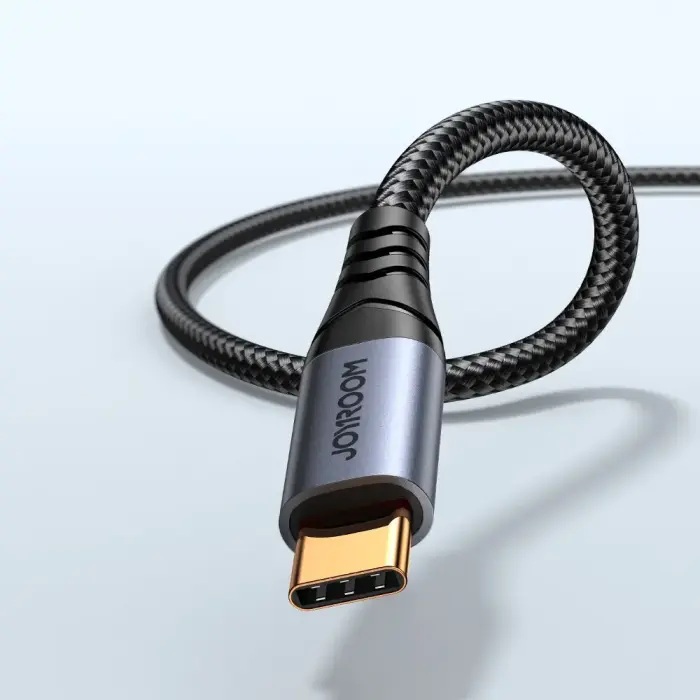 Joyroom stereo audio cable AUX 3.5 mm mini jack - USB-C for phone 1.2 m black (SY-A07) Photo 9