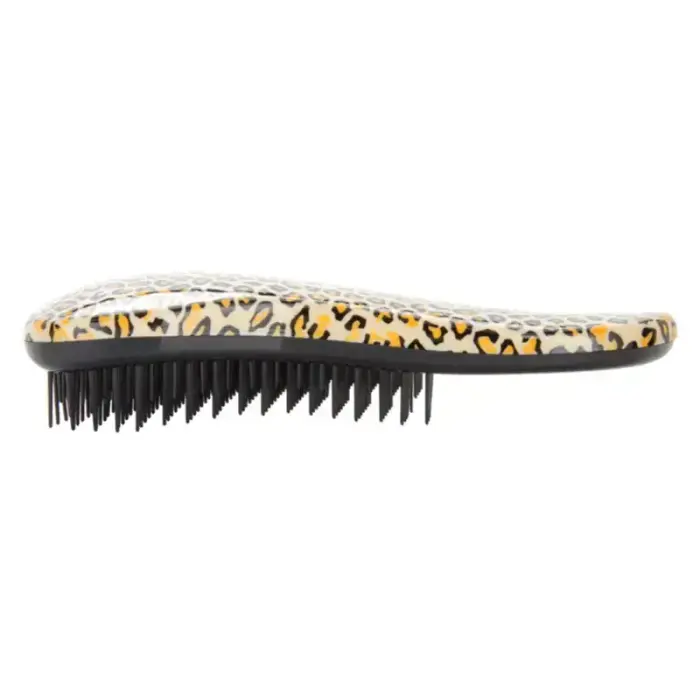 Dtangler Leopard Yellow Handle Hairbrush Photo 2