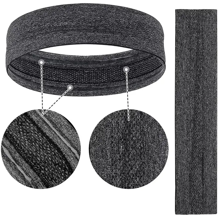 Elastic fabric headband for running fitness orange Фото 3