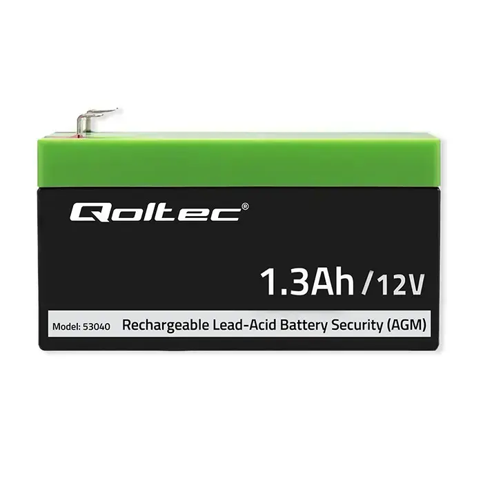 Qoltec AGM battery | 12V | 1.3Ah | Maintenance-free | Efficient| LongLife | for UPS, scale, cash register Фото 4