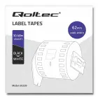 Qoltec Tape for BROTHER DK-22205 | 62mm x 30.48m | White / Black overprint | Roller with handle Photo 8